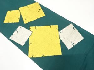 アンティーク　破れ色紙模様織り出し丸帯（材料）